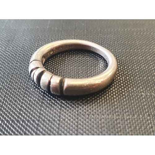 2 - Georg Jensen - Vintage Silver Ring, Model Number 307.  Weight is 5.16g, Size is M
