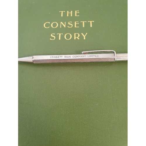 3 - Silver Propelling Pencil Stamped Consett Iron Works with Hallmark for Birmingham 1961, together with... 