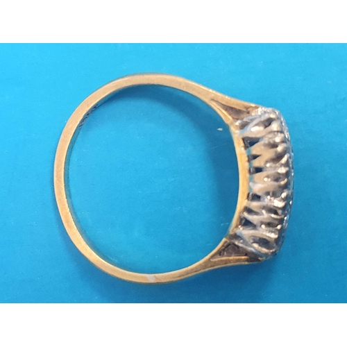 9 - 18ct Gold and Diamond Eternity Ring, set with Two Rows of five graduated seed diamonds.  Size N, Wei... 