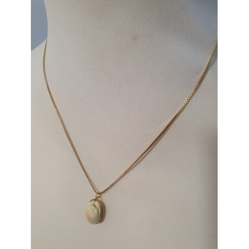 20 - 18ct Gold Necklace Chain with Gold Mounted Scarab Beetle. Necklace weight is 6g and length is 51cm. ... 