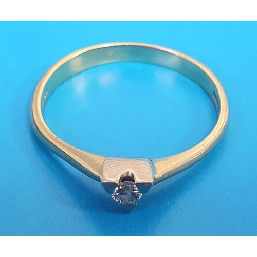 30 - Solitaire Diamond Engagement Ring, 18ct Gold Setting, 2.64g, Size Q