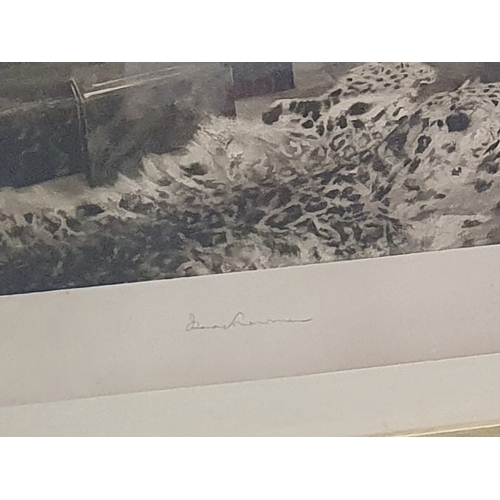 36 - Isaac Snowman Signed, Oak-Framed and Glazed Print titled 