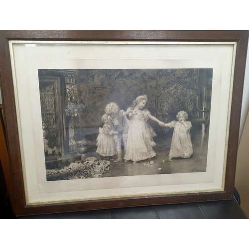 36 - Isaac Snowman Signed, Oak-Framed and Glazed Print titled 