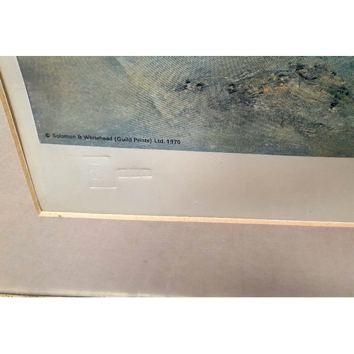 43 - Framed and Glazed Signed Print of the Flying Scotsman by David Shepherd, 1975.  Printed by Solomon &... 