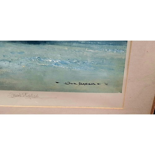 43 - Framed and Glazed Signed Print of the Flying Scotsman by David Shepherd, 1975.  Printed by Solomon &... 