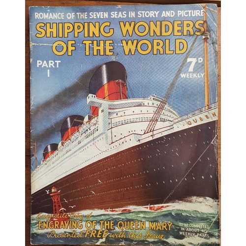 44 - An almost complete set of Shipping Wonders of the World magazines from the 1930s.  Issues 20, 222 an... 