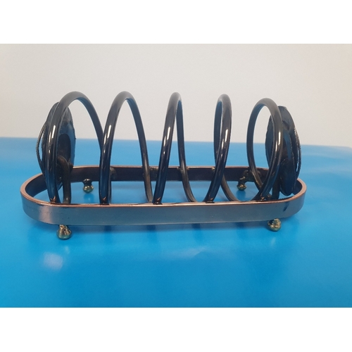 47 - Arts and Crafts Style Metal Letter Rack measuring approximately 6 inches