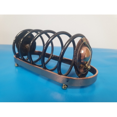 47 - Arts and Crafts Style Metal Letter Rack measuring approximately 6 inches