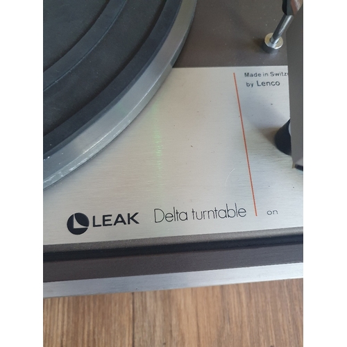 57 - Lenco Goldring Swiss vintage Turntable, No Speakers or Amplifier.  Condition - turns on.   Hinged li... 