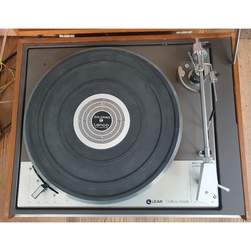 57 - Lenco Goldring Swiss vintage Turntable, No Speakers or Amplifier.  Condition - turns on.   Hinged li... 