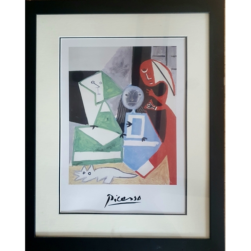 141 - Framed and glazed Picasso Print of Las Meninas which was painted in 1957.  Framed size is 26 inches ... 