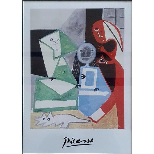 141 - Framed and glazed Picasso Print of Las Meninas which was painted in 1957.  Framed size is 26 inches ... 