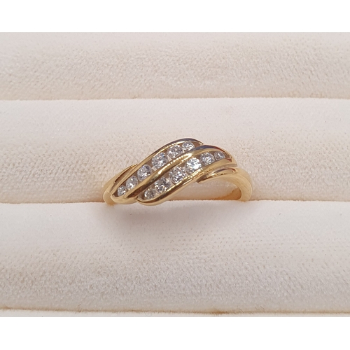 33 - 18ct Gold and Diamond Ring (0.3ct), Weight 3.27g, size K