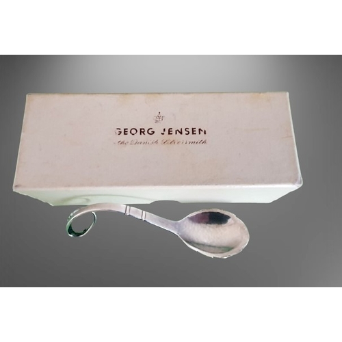 45 - Georg Jensen Spoon 41 with original box, approximately 105mm in length