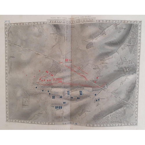 14 - Superb bound volume titled Plans of the Battle of Waterloo.  Measuring 17 inches x 12 inches, there ... 