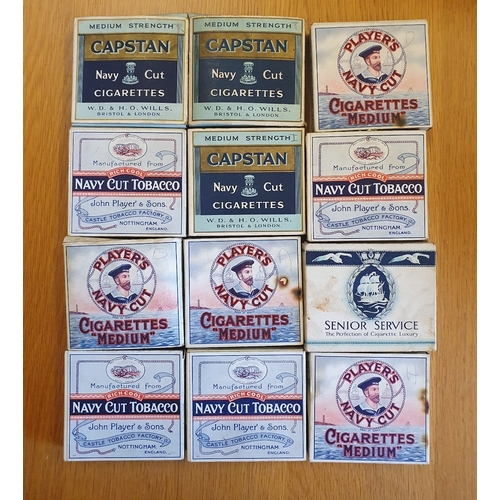 16 - Collection of various Cigarette Cards in 12 Vintage Cigarette Boxes, to include Zeppelin card