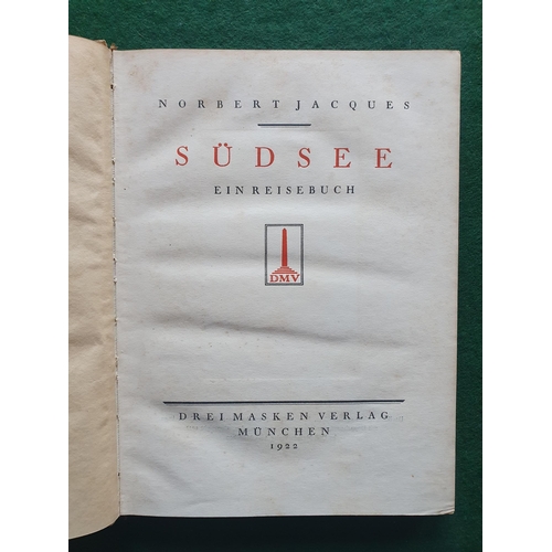 69 - Norbert Jacques vintage book in German language titled Susee with 47 rare and interesting black/whit... 