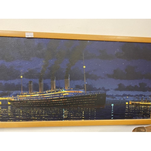 107D - R.M.S. TITANIC: 20th cent. British school, Neil Egginton 1996, Titanic's arrival at Southampton from... 