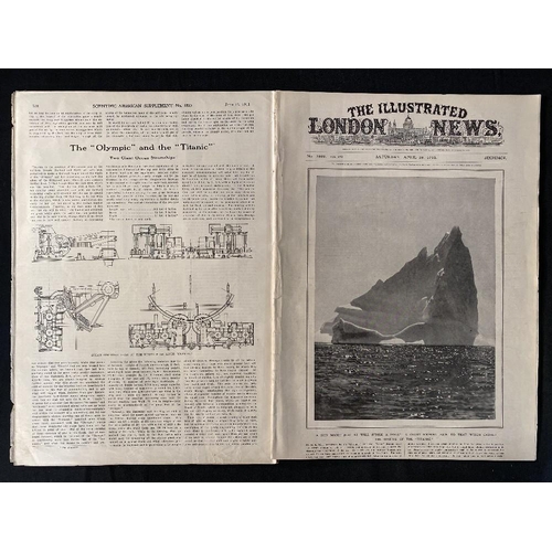 140 - R.M.S. TITANIC: Illustrated London News April 20th 1912, much Titanic coverage, Scientific American ... 