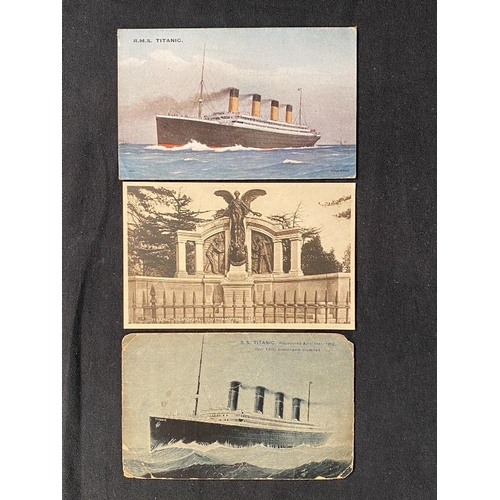 203 - R.M.S. TITANIC: J. Salmon post-disaster postcards plus two others.