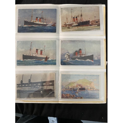 58 - POSTCARDS: Cunard liners ranging from Carpathia to Queen Elizabeth II also including Mauretania, Lus... 