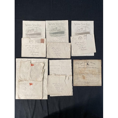 85 - WHITE STAR LINE: Archive of letters written by Walter Hartnel steward on SS Homeric (5).