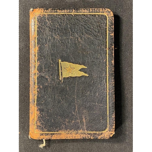 87 - WHITE STAR LINE: Unusual leather bound company diary & agents' book with gilt burgee to cover. 5ins.