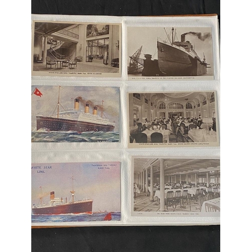 92 - POSTCARDS: An extremely fine lifetime collection of White Star Line postcards including numerous ext... 