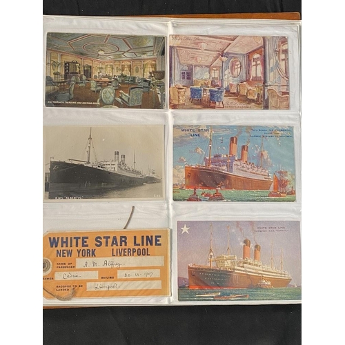 92 - POSTCARDS: An extremely fine lifetime collection of White Star Line postcards including numerous ext... 