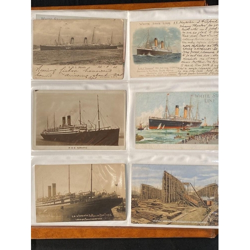 92 - POSTCARDS: An extremely fine lifetime collection of White Star Line postcards including numerous ext... 