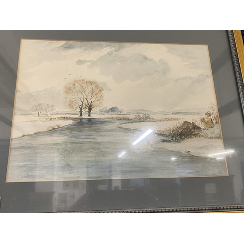 128 - 20th cent. English School: Landscape and other watercolours signed Lee Scott, Molly Brown, etc. (4)