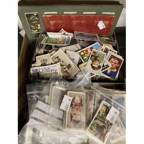 168 - Cigarette Cards: Loose leaf albums containing complete and part sets (7). Forty pocket sleeves conta... 