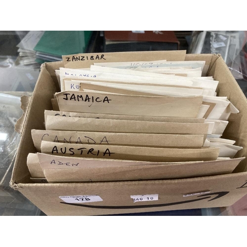 178 - Stamps: 19th and 20th cent. World, more than 120 envelopes containing loose used and unused stamps, ... 