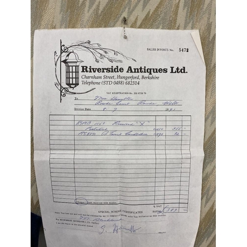 58 - Mid 19th cent. Rosewood cross stretcher upholstered footstool with applied rose motifs.