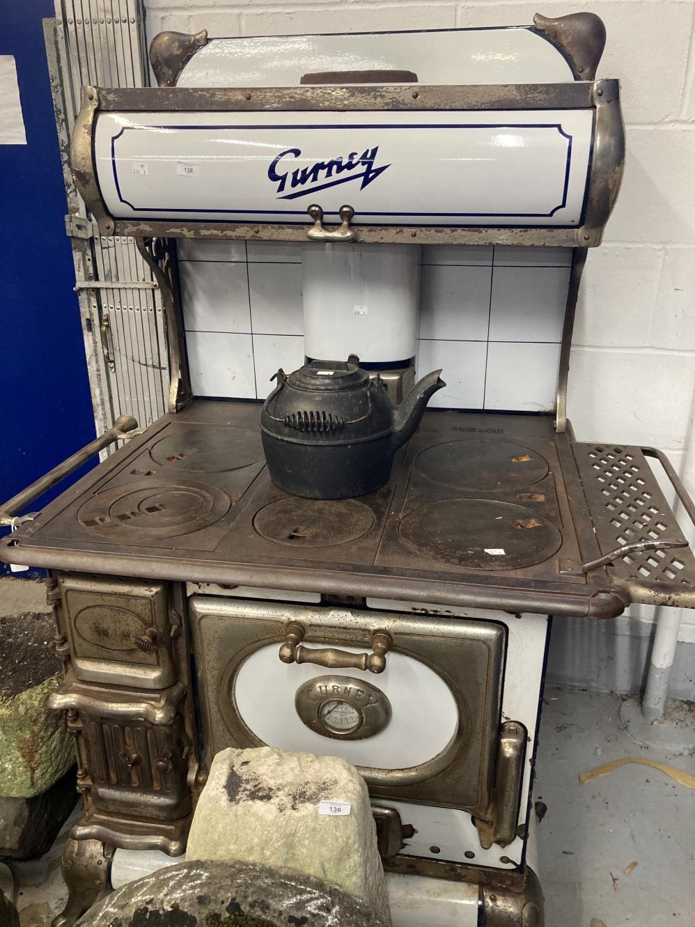 Wood burning stove, 1891 made in Toronto Canada by The Gurney Foundry Co.  Ltd. cast iron u0026 enamelled