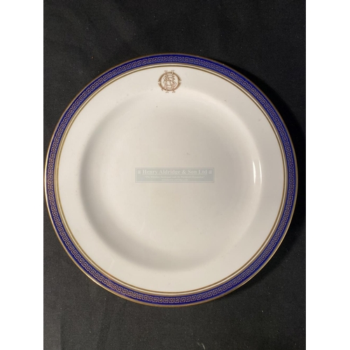 111 - WHITE STAR LINE: Spode Oceanic Steam Navigation Company á la carte dinner plate decorated in the Gre... 