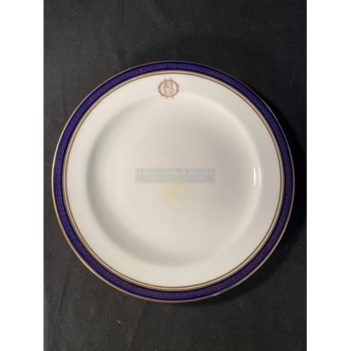 112 - WHITE STAR LINE: Spode Oceanic Steam Navigation Company á la carte dinner plate decorated in the Gre... 