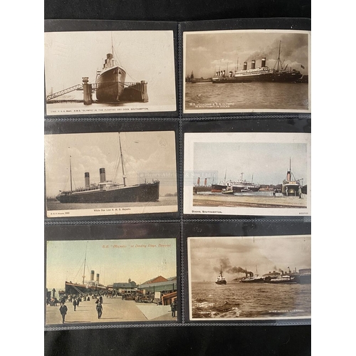 137 - WHITE STAR LINE: Forty-eight White Star Line postcards, (various ships) including Titanic and Olympi... 