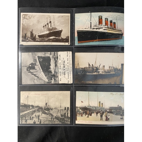 139 - WHITE STAR LINE: Forty-eight White Star Line postcards, (various ships) including Titanic, Olympic a... 