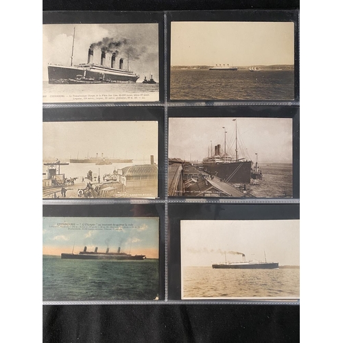 140 - WHITE STAR LINE: Fifty-six White Star Line postcards, (various ships) including Titanic and Olympic.