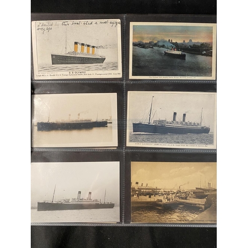 141 - WHITE STAR LINE: Forty-six White Star Line postcards, (various ships) including Titanic and Olympic.