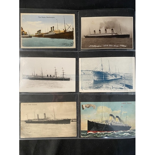 142 - WHITE STAR LINE: Forty-eight White Star Line postcards, (various ships) including Olympic and Adriat... 