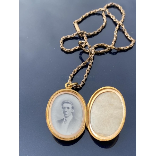 241 - R.M.S. TITANIC: Unique yellow metal locket owned by Wallace Hartley's fiancée Maria Robinson and giv... 