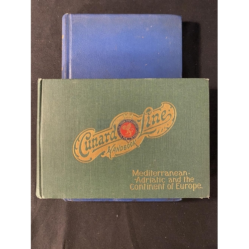 62 - BOOKS: Cunard Line Handbook dated December 1905, 178 pages. Plus The Cunard Cookbook. (2)