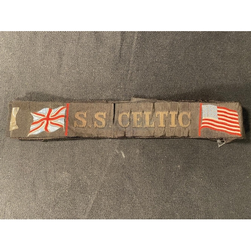 96 - WHITE STAR LINE: S.S. Celtic gala night ribbon.