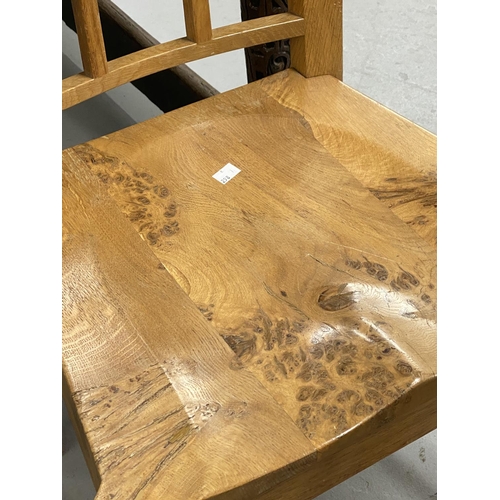 101 - Bespoke Furniture: Stewart Linford of High Wycombe, English tiger and burr oak chairs, matching pair... 