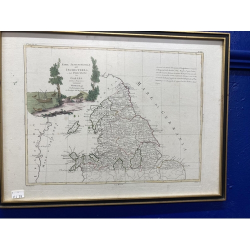 174 - 18th cent. Maps of Northern and Southern England by Giovanni Pitteri. 15ins. x 12ins.