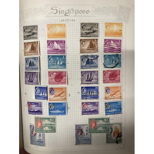 223 - Stamps: Two albums, the first contains a small quantity of GB but mainly used and unused Malaysia an... 