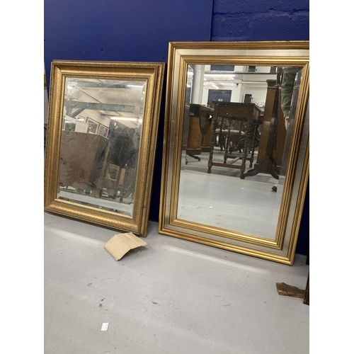 3 - 20th cent. Gilt mirrors. 22ins. x 29ins. & 23ins. x 32ins. (2)