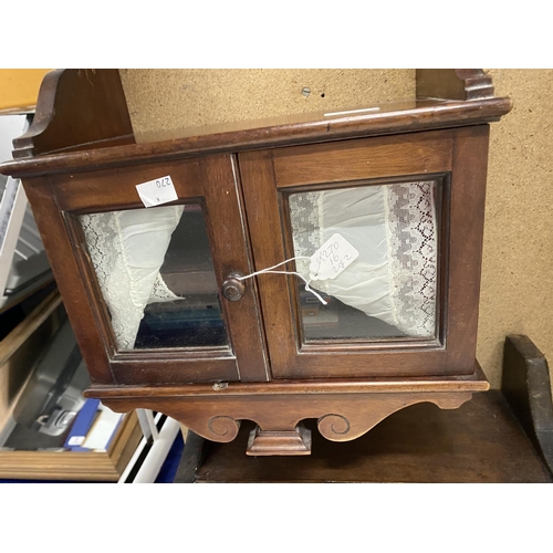 5 - 20th cent. Oak wall mounted cupboard, with applied beaded and diamond shaped mouldings. 20ins. x 15i... 